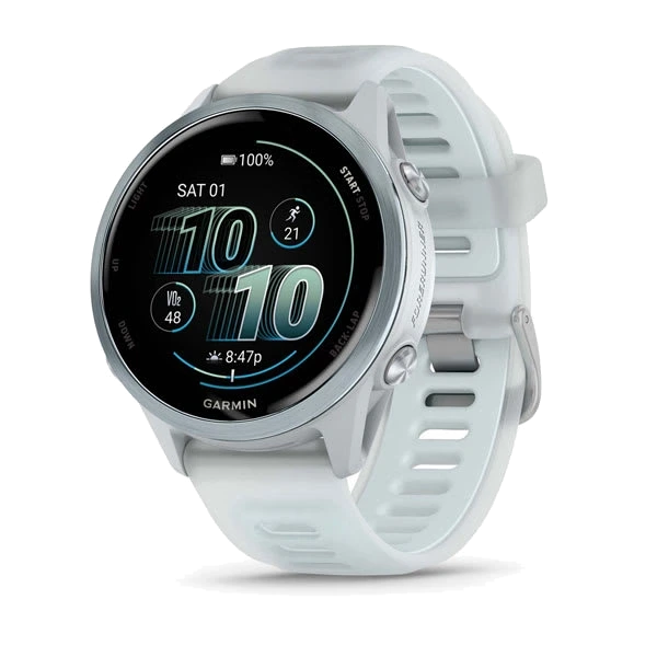 Часы Garmin Forerunner 570 42 мм — Cloud Blue Aluminum with Translucent Whitestone/Cloud Blue Band
