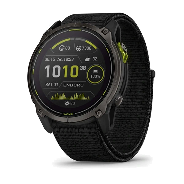 Часы Garmin Enduro 3 — Carbon Gray DLC Titanium with Black Ultrafit Nylon Strap