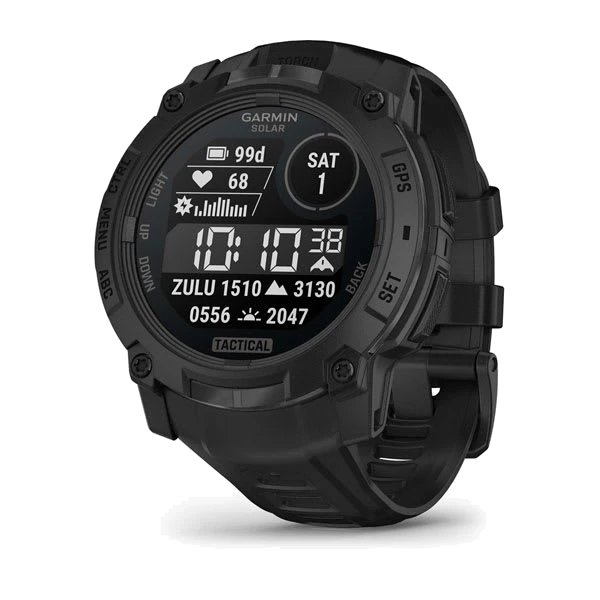 Часы Garmin Instinct 3 50 мм, Solar, Tactical Edition — Black with Black Band