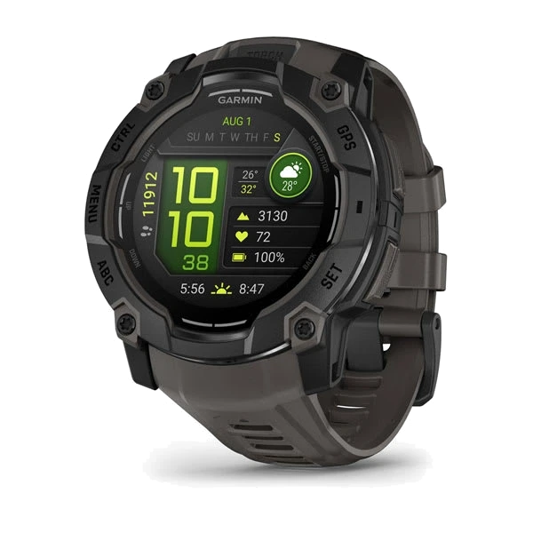 Часы Garmin Instinct 3 50 мм, AMOLED — Black with Charcoal Band