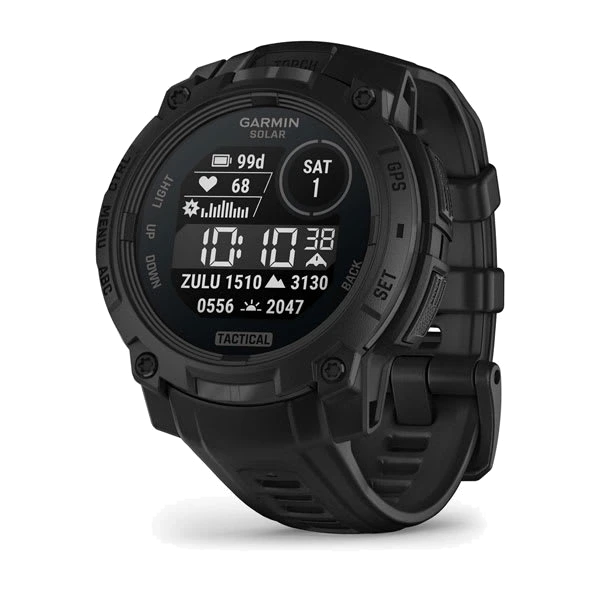 Часы Garmin Instinct 3 45 мм, Solar, Tactical Edition — Black with Black Band