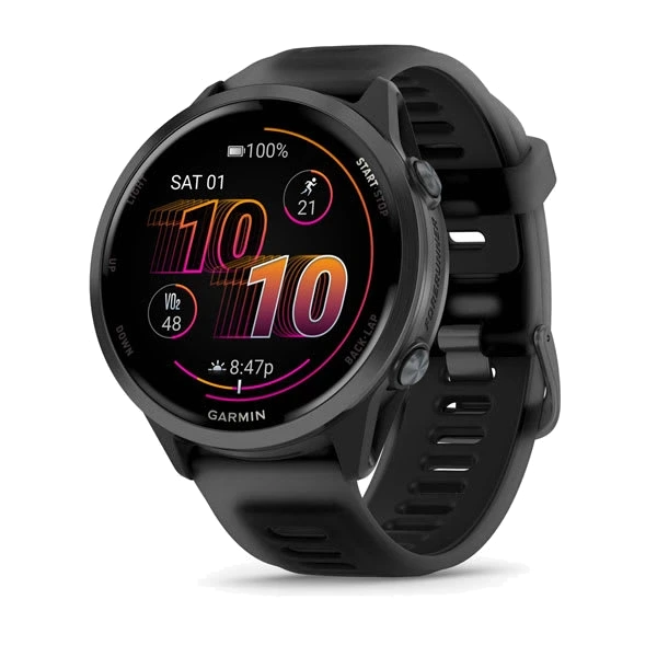 Часы Garmin Forerunner 570 47 мм — Slate Gray Aluminum with Translucent Black/Black Band