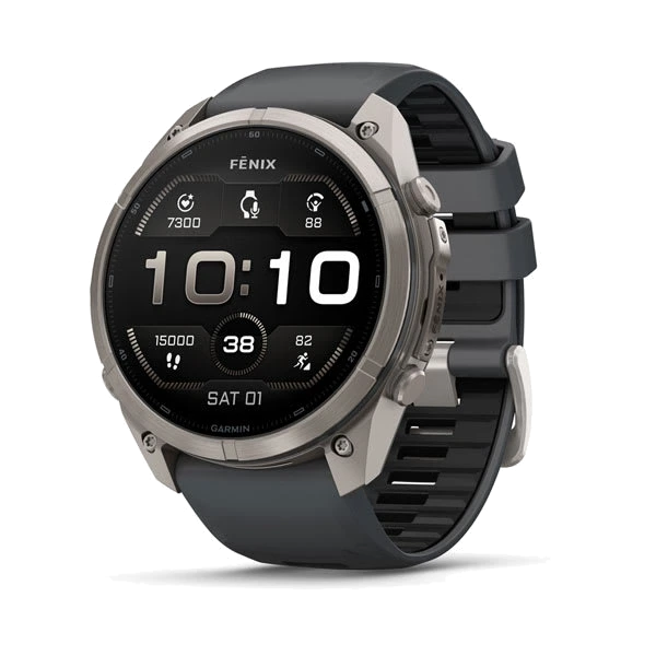 Часы Garmin fenix 9 Pro 51 мм — Titanium with Graphite/Black Silicone Band