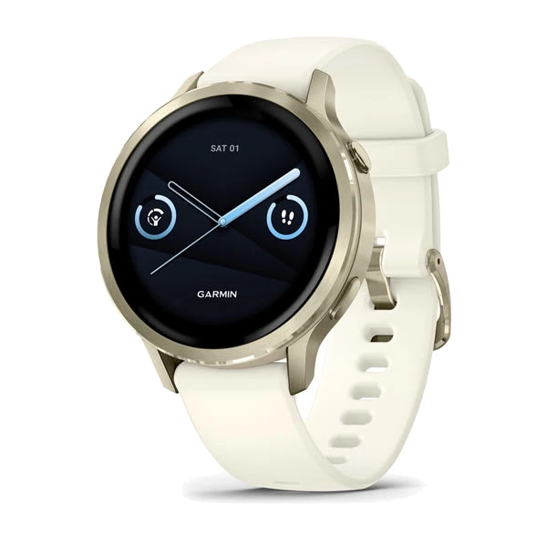 Часы Garmin Venu 4 41 мм — Lunar Gold with Bone Silicone Band