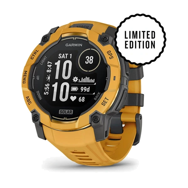 Часы Garmin Instinct 3 50 мм, Solar — Sunburst with Sunburst/Gray Band