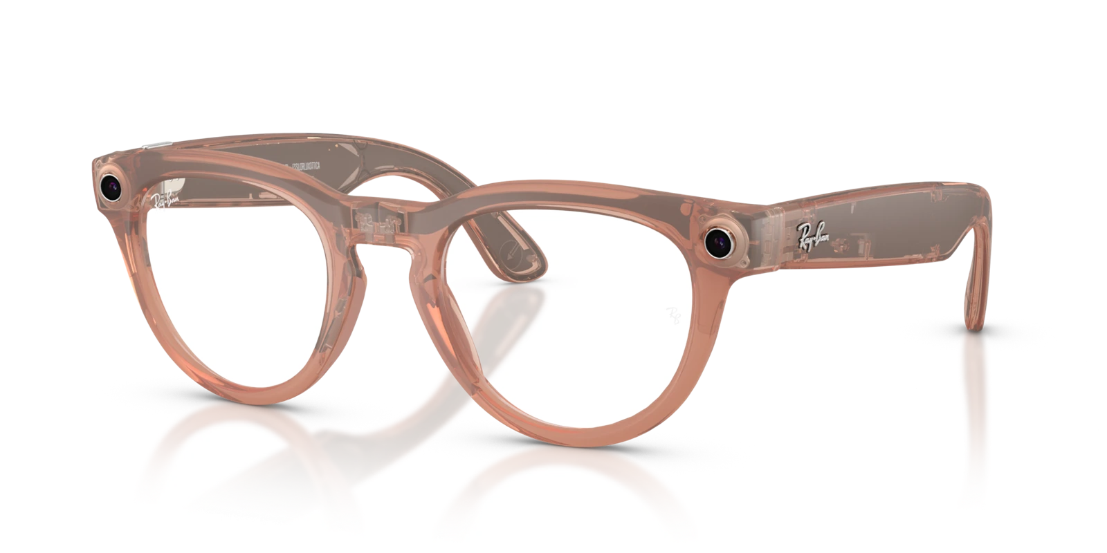 Ray-Ban Meta Headliner Gen 2 — Матовый персиковый, Transitions прозрачные / серые — вид под углом