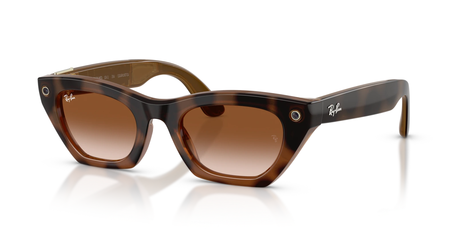 Ray-Ban Meta Zena Gen 3 — Havana, Градиентные коричневые — вид под углом